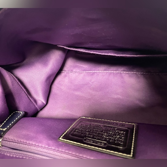 Coach Poppy Tartan Plaid Satchel - Gorgeous Purple! - Picture 12 of 13